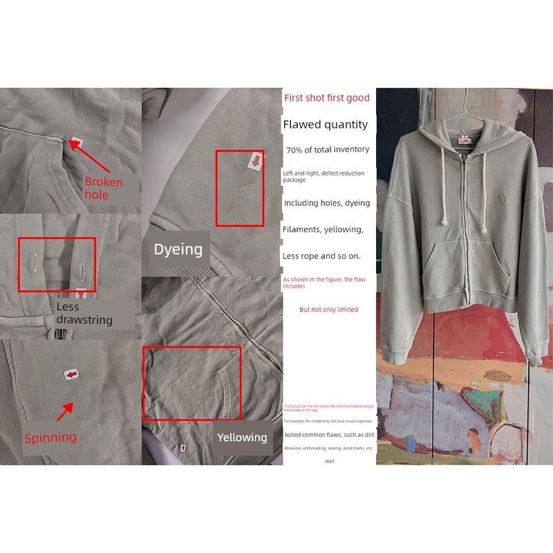 

Foreign Trade Original Order Lim * E Women s Solid Hood Zip-up Sports and Leisure Hoodie Outerwear 9503-401 1672 Beige gray XL