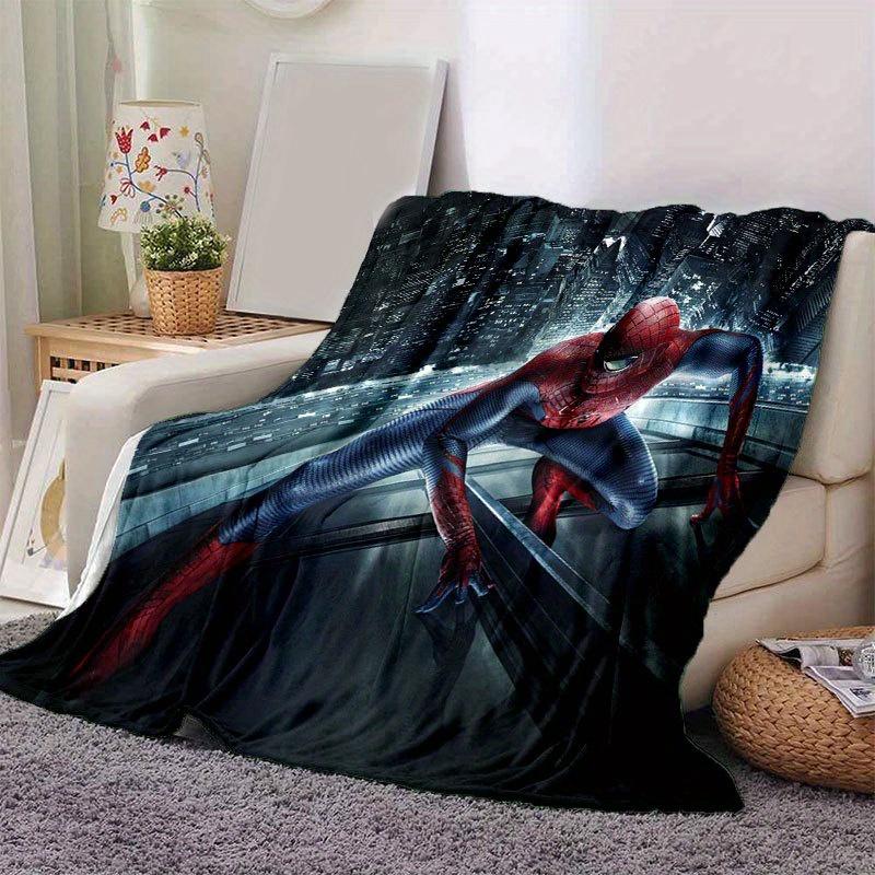Spider-man Cute Printed Blanket Rectangular Soft Comfortable Modern Style Polyester