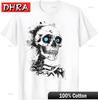 Skeleton Halloween Spooky Blue Eyes Art Skeleton TShirt Tops Casual Aesthetic Punk Tops Shirts for Gift Idea TShirt Adult