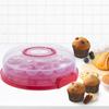 Cake Carrier with Lid Portable Pie Cupcakes for Party Cupcake Picnic Red