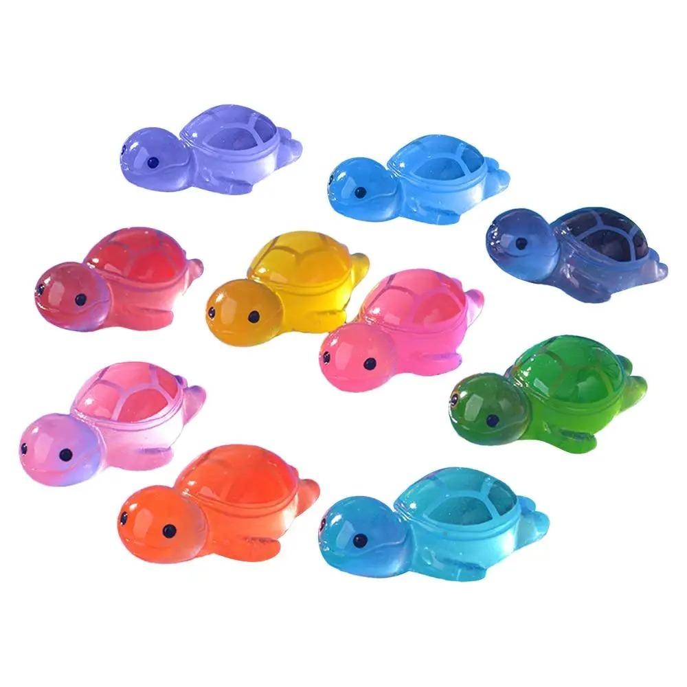 

20pcs Cartoon Sea Turtle Figurines Miniatures Colorful Small Turtle Statue Fairy Garden Decorations озеро синий