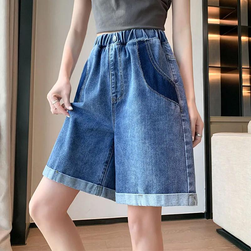 

Шорты женские джинсы летние хлопковые джинсовые винтажные свободные большие размеры с высокой талией повседневные джинсовые шорты XXXXL