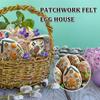 Casa Uovo Patchwork in Feltro Kit Fai da Te Casa Uovo di Pasqua in Feltro Casa Pulcino Kit Creativo Kit Uova di Pasqua Ricamate a Mano in Feltro