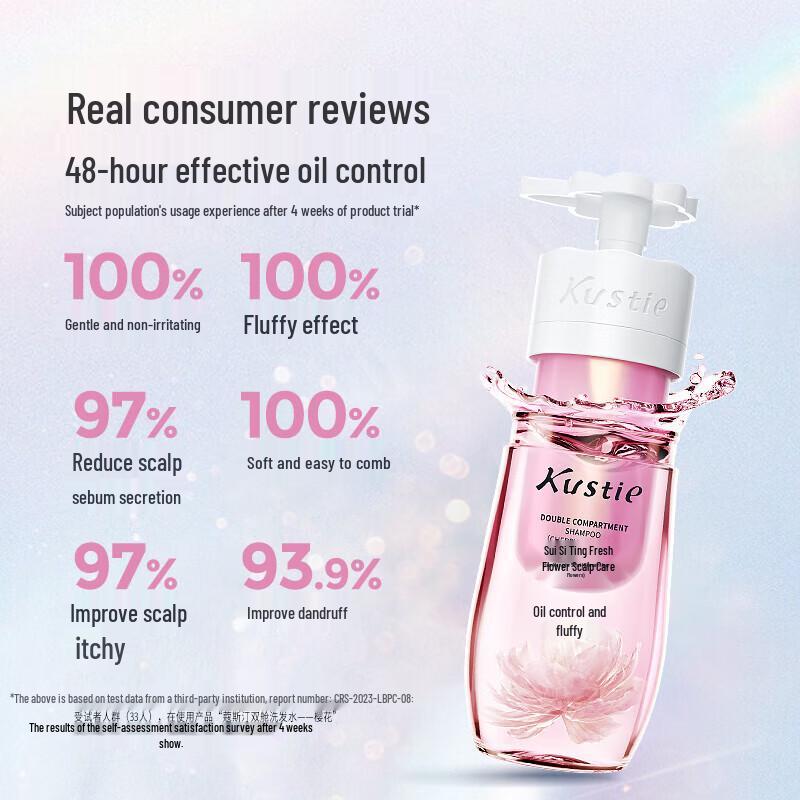 Kustie Dual Chamber Cherry Blossom Shampoo 500g