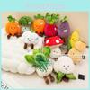 Mushroom Pumpkin Carrot Eggplant Corn Lotus Root Vegetable Plush Pendant Toy