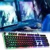 Gaming Keyboard Wired Backlight Computer Laptop Keyboard with Round Keycap for Office Home