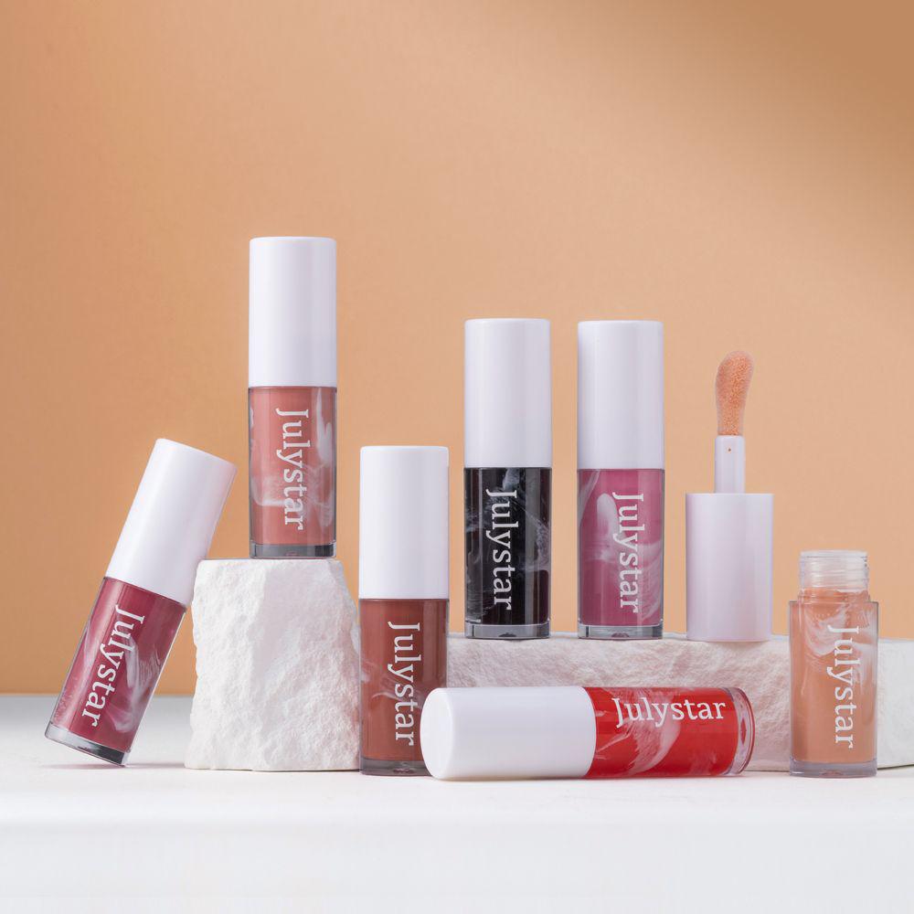 Marmormuster Wässrig Glänzendes Lippenöl – Feuchtigkeitsspendend, Einfach aufzutragen, Glänzendes Finish