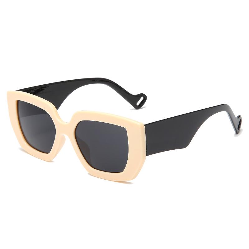 2022 European Retro Irregular Colorful Wide-Frame Sunglasses