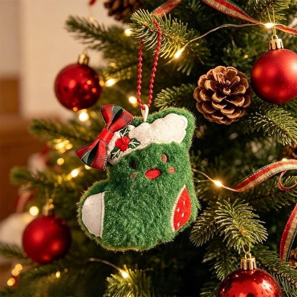 Snowman Christmas Tree Pendant Tree Plush Santa Keychain Christmas Keychain Christmas Party