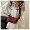 Soft Faux Leather Shoulder Bag for Women Small Capacity Crossbody Purse Trendy Dumpling Handbag