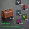 MOC City Sichere Box Blöcke Tresor Bauen Schatz Gold Diamant Geld Schmuck Dieb Figuren Anbauteile DIY Steine Spielzeug