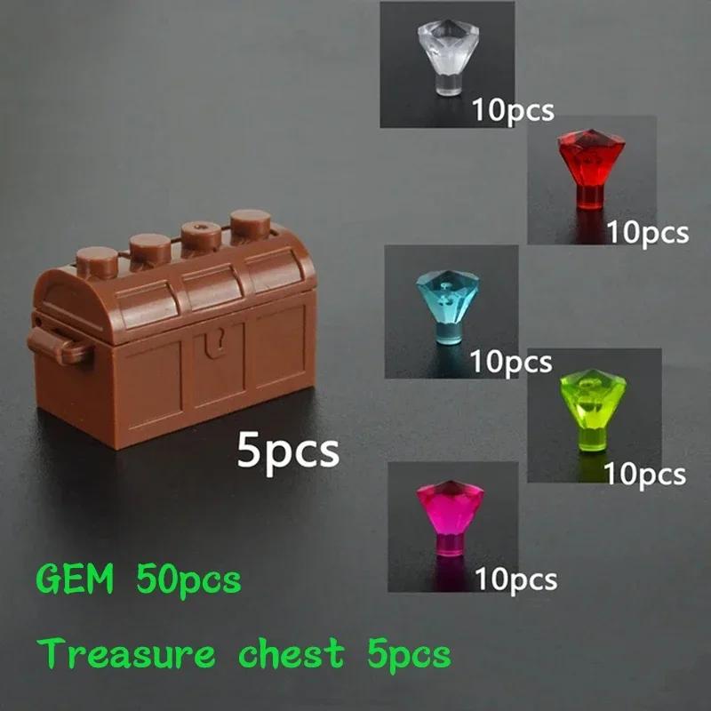 MOC City Sichere Box Blöcke Tresor Bauen Schatz Gold Diamant Geld Schmuck Dieb Figuren Anbauteile DIY Steine Spielzeug