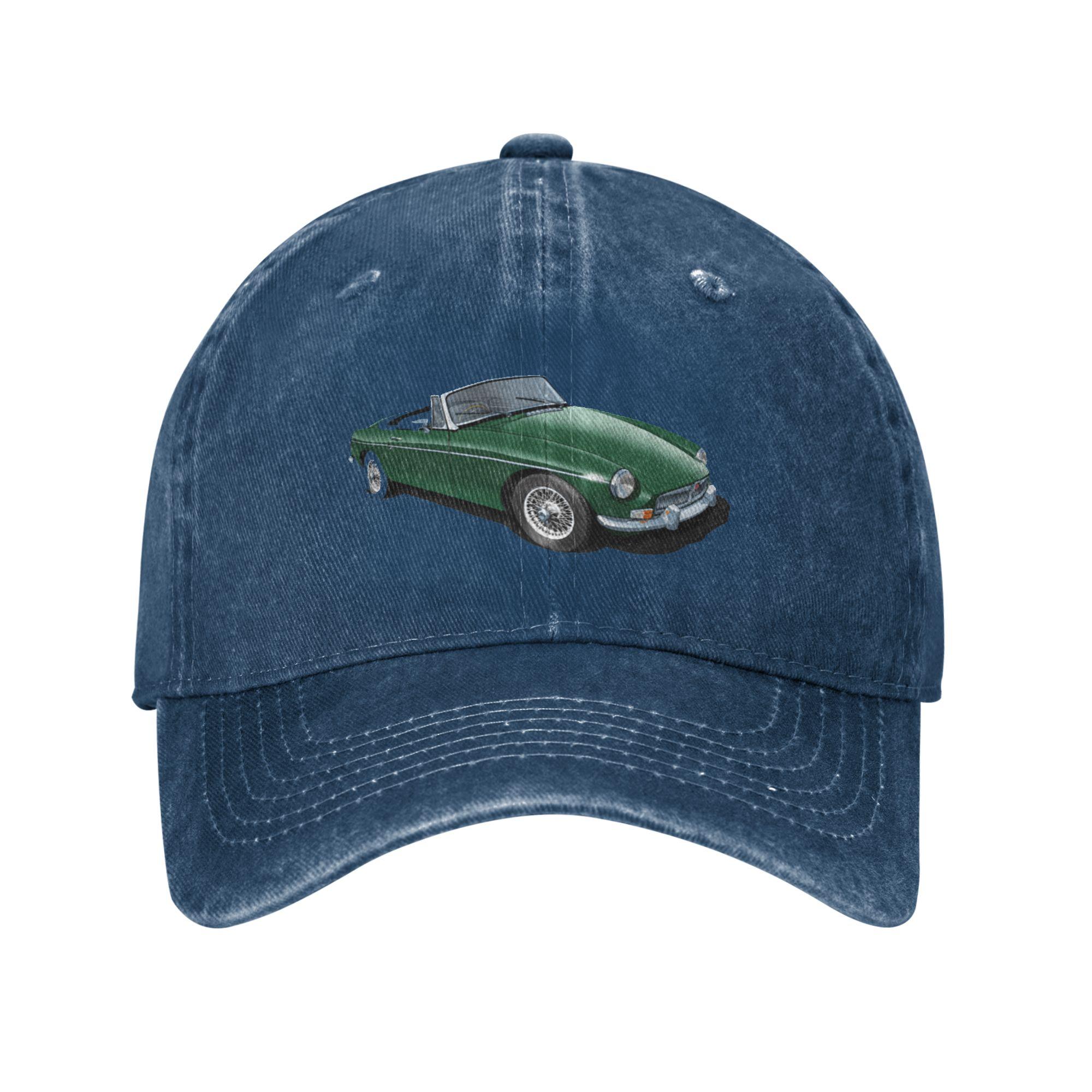 

Unisex Baseball Hats MGB Roadster in british racing green Denim Fabric Streetwear Baseball Caps Hip Hop Cap Casquette One Size