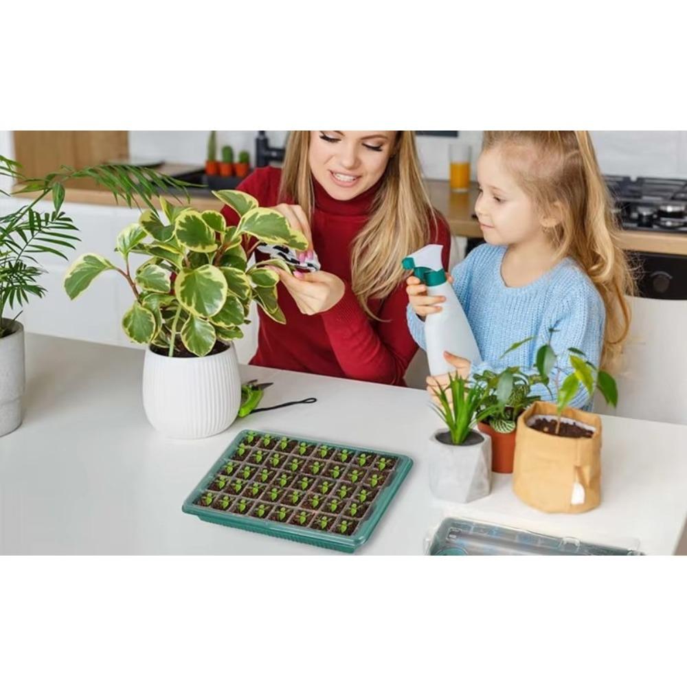 4/5/6 Pack Full Spectrum LED Grow Light with Seedling Tray Plant Seed Starter Trays Greenhouse Growing Lamp Hole 12 Cell Per Tray