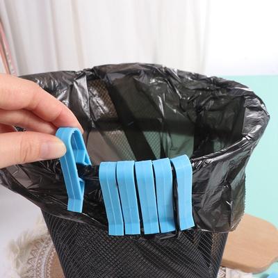 10Pcs Practical Plastic Garbage Bags Clip Universal Non-Slip Trash Bag Fixed Clip Blue Sealing Waste Bin Bag