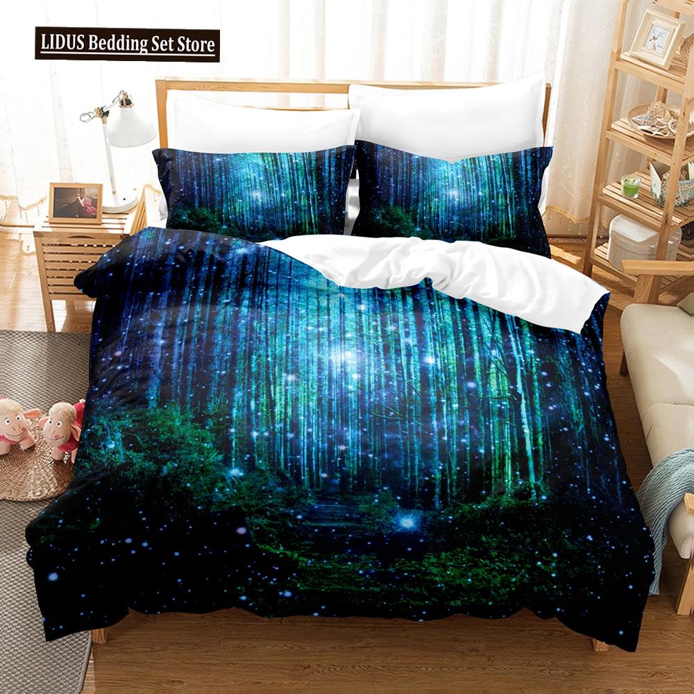 Zestaw Poszwy na Kołdrę Krajobrazowy Rozmiar King Full Letni Palmy Plaża Fale Morskie Motyw Oceaniczny Dla Dzieci Dziewczynka Chłopcy Poliestrowy Zestaw Pościeli