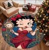 Betty Boop Pattern Round Rug, Indoor/Outdoor Mat, for Picnic, Gameroom, Bedroom, Office, Living Room, Home Decor Carpet, Birthday Gift