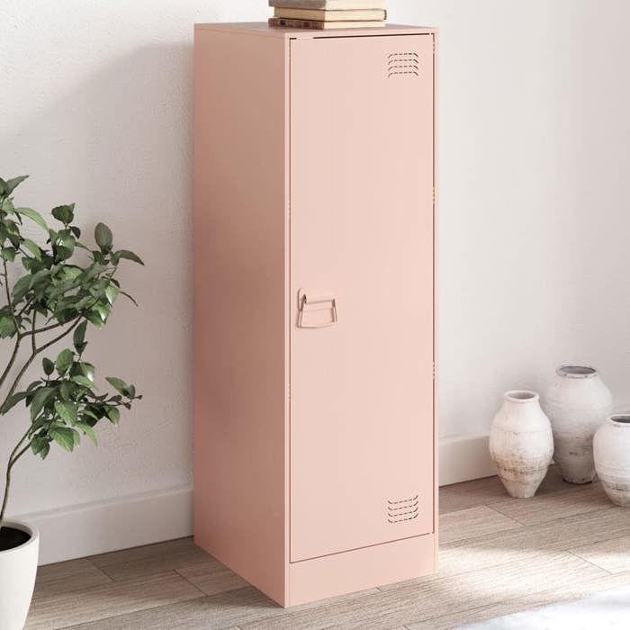 VidaXL Buffet Pink 34.5x39x107 Cm Steel, Cabinet, Cupboard, High Buffet, Side Cabinet, Storage Cabinet, Organizer 841704