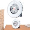 Camping Fan with LED Light Outdoor Cooling Fan Type C USB Charging Market Booth Fan Light with Hook 2 In 1 for Emergency