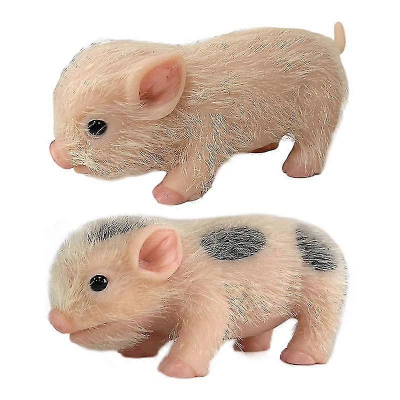 Weiche Silikon-Schweinepuppe Vollkörper-Silikon-Schweinepuppe Weiche Haptik 5 Zoll Niedliche Tiere Lebendiges Schweinebaby Kinderspielzeug Fotografie Requisiten