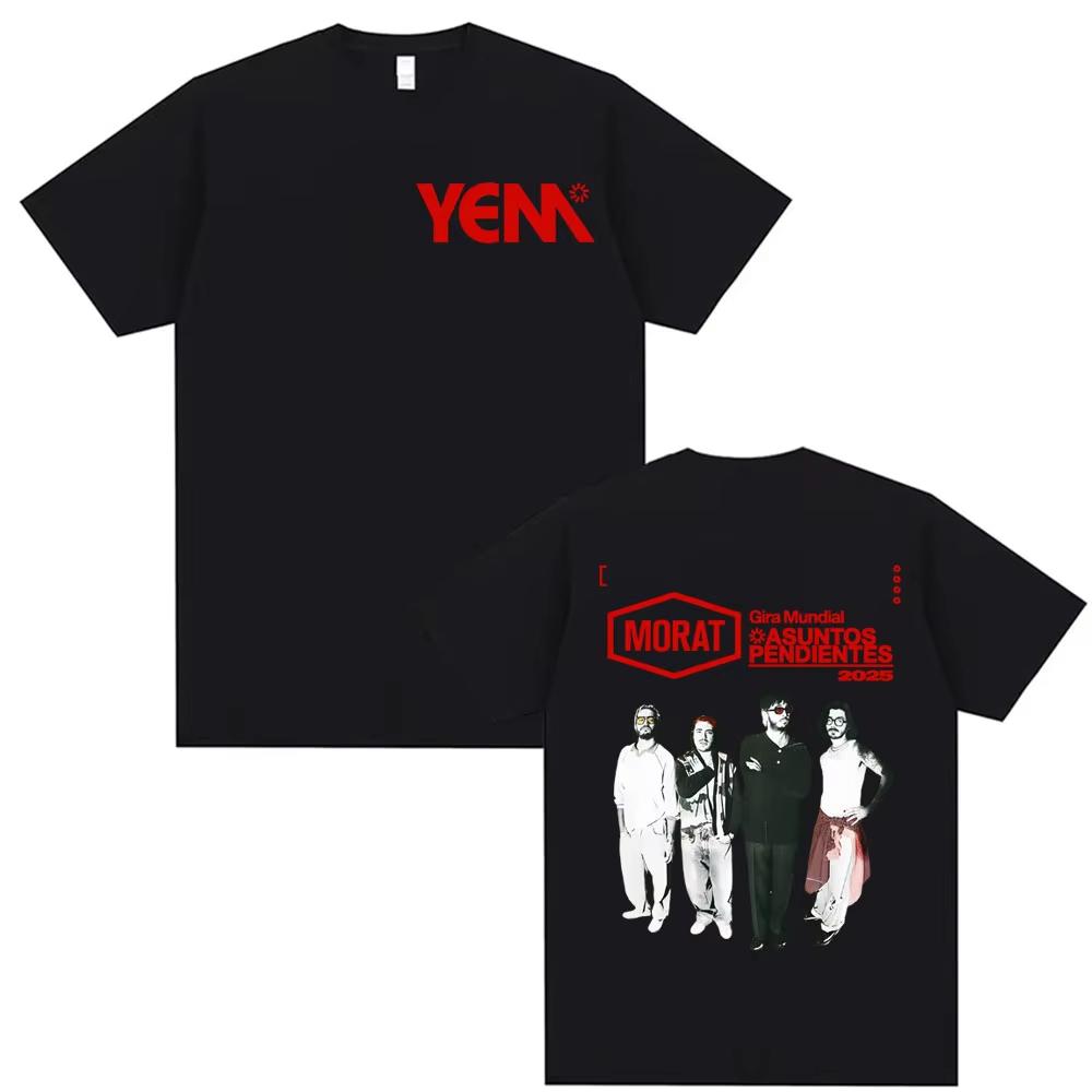 Band Morat Asuntos Pendientes Album 2025 Tour Tshirts Mens Women Retro Gothic Hip Hop T Shirts Casual Loose Tshirt Streetwear