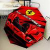 1 PZ Ombrello Pieghevole Ferrari, Ombrello Automatico a 8 Stecche per Viaggio, Leggero Casual Regalo di Compleanno Natale