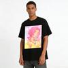 Cool Pink Hair Guy Printed T-Shirt Trendy Casual Loose Top For Teens Daily Wear Pure cotton T-shirt