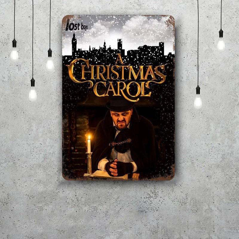 Christmas Metal Poster Sign, Festive Wall Art Decor