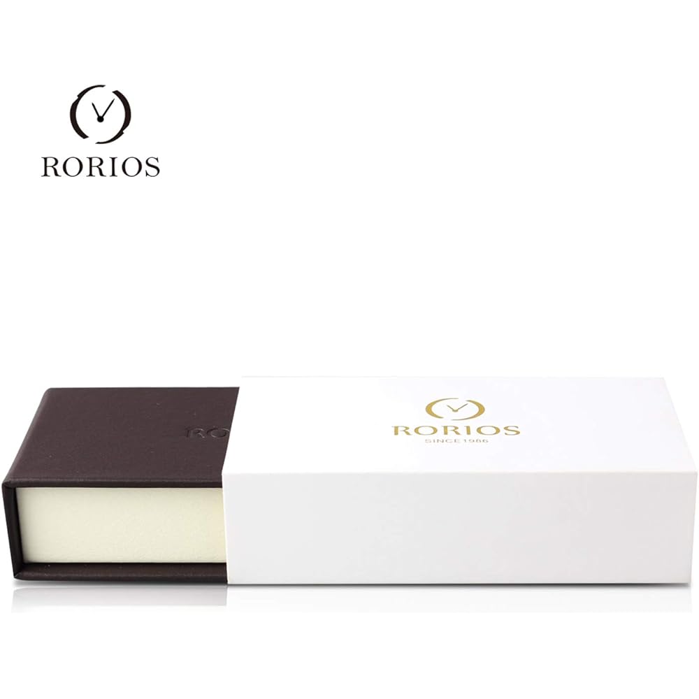 Rorios Women's Stylish Analog Watch Green Gold 30M Waterproof Leather Band Star Dial Quartz