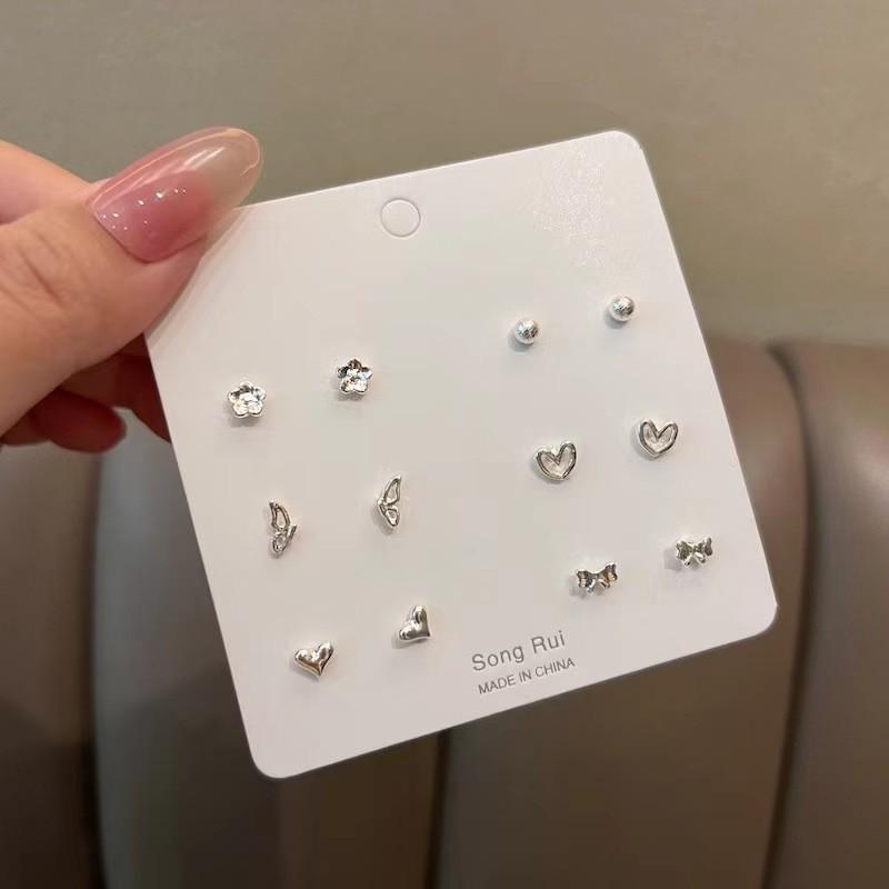 Pink Butterfly Tassel Pearl Stud Earrings Set for Women - High-End Luxury Jewelry