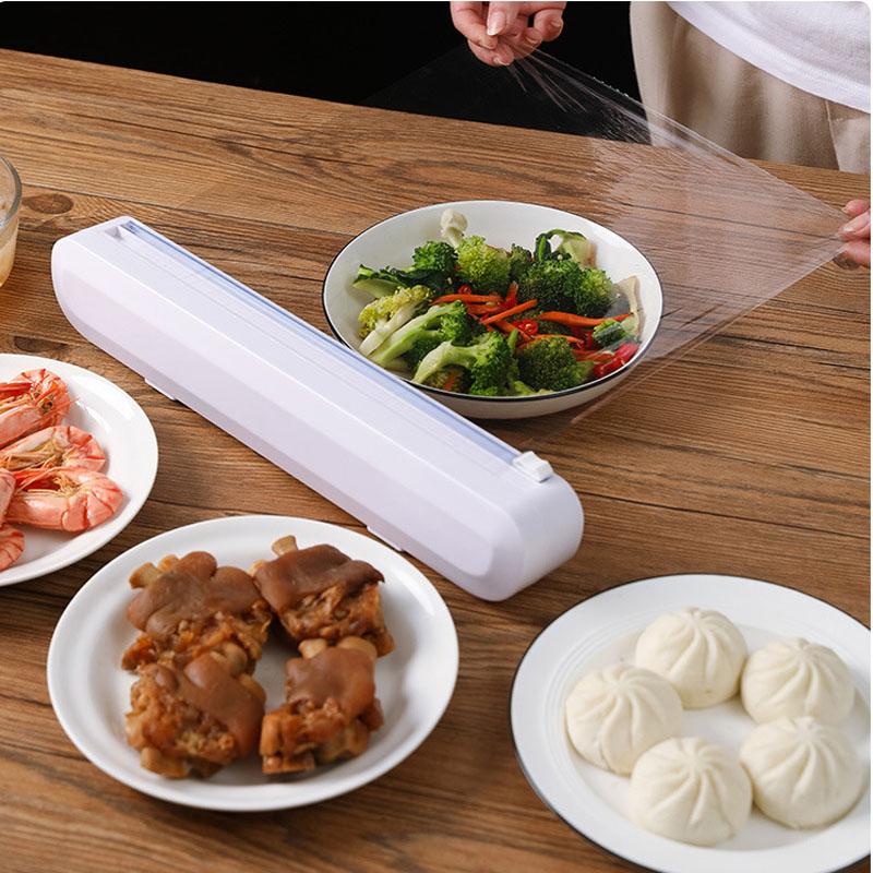 Fixed Food Wrap Cutter Cling Film Cutter For Food Film Dispenser Foil Cling Film Holder Kitchen Storage Plastic Wrap Cutter Tool