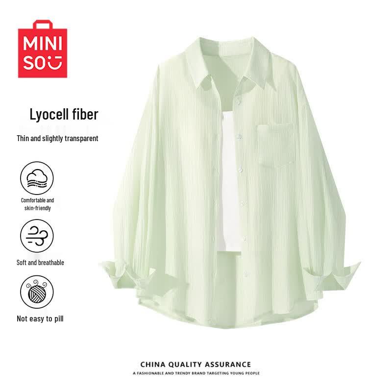MINISO Women s Sheer Sun Protection Shirt L