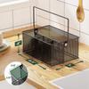 Black Basket Metal Basket With 4 Compartments, Mesh Flatware Holder Organizer Perfect For Home, Kitchen, Party, Camping