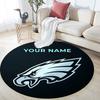 Custom Name,Philadelphia Eagles pattern round rug,Carpet Rug for Living Room Bedroom Playroom ,Non-slip Floor Mat,Holiday Gifts and Birthday Gifts.
