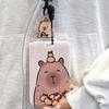 ABS Cartoon Card Case Plastic Bus Card Cover Printed Capybara Card Holder  Protective Card