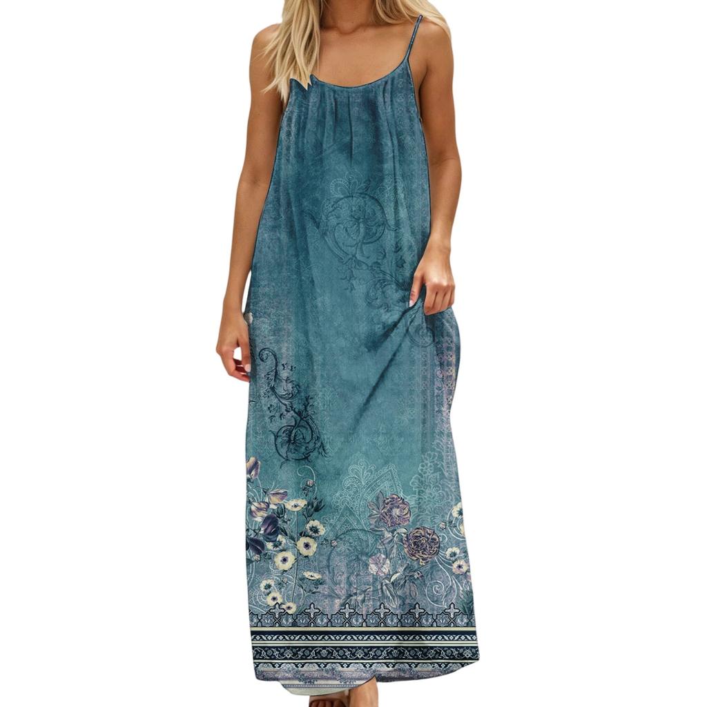 Women's Casual, Fashionable And Retro Printed Dress