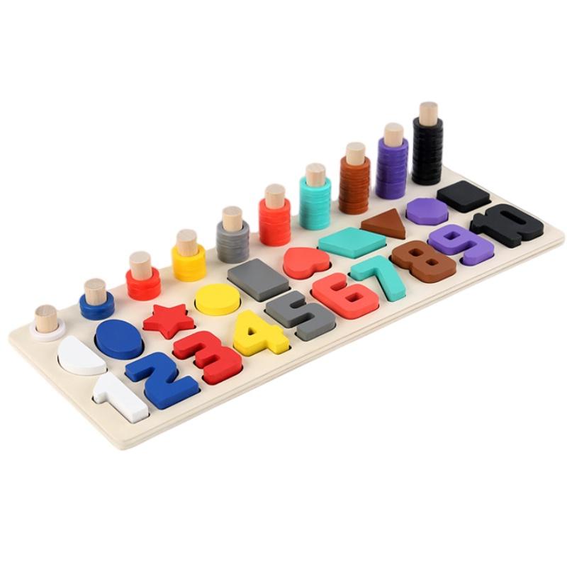 

Wooden Magnetic Fishing Children s Educational Toy Multi-functional Counting Board Shape Matching Early Learning 45cm 19.5cm 5cm Number