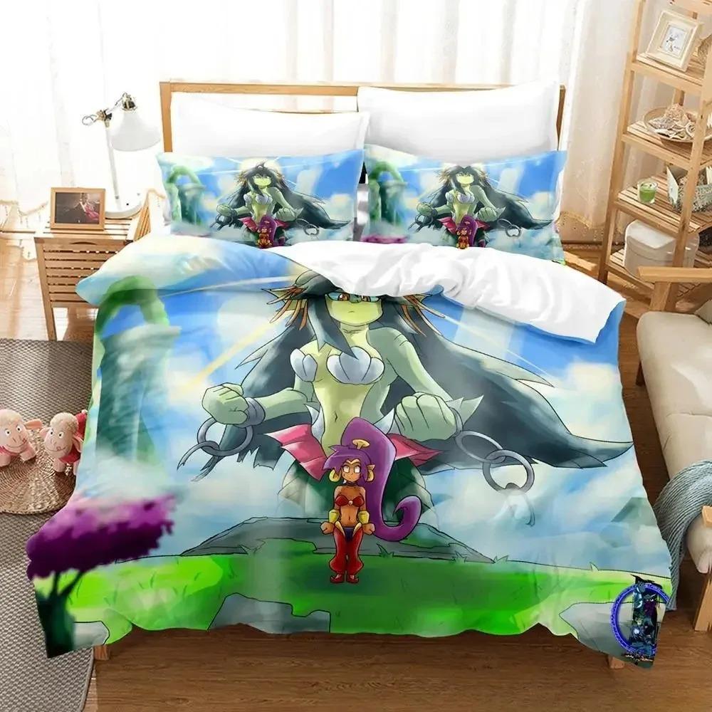Shantae Half-Genie Hero Bedding Set Single Twin Full Queen King Size 3D Anime Game Duvet Cover for Adult Kid Bedroom