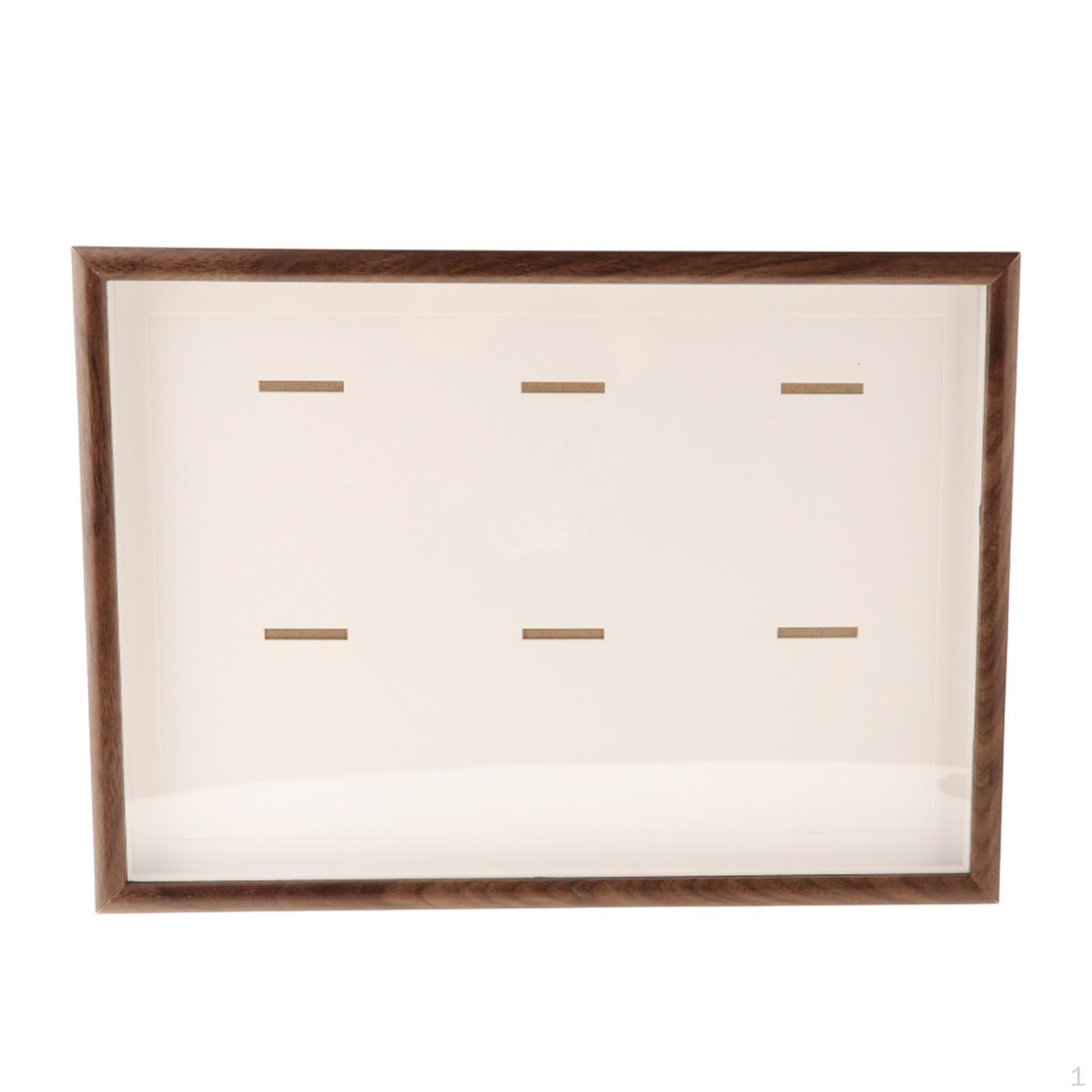 

Дисплей для медалей Shadow Box Frame Case Універсальний настільний декор, дерев яна фотографія для Walnut Color A3