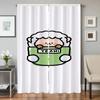 Home Interior Kitchen Curtains for Living Room 2 Pieces Blackout Curtains Door Curtain Cute Animals Partition Bedroom Decoration