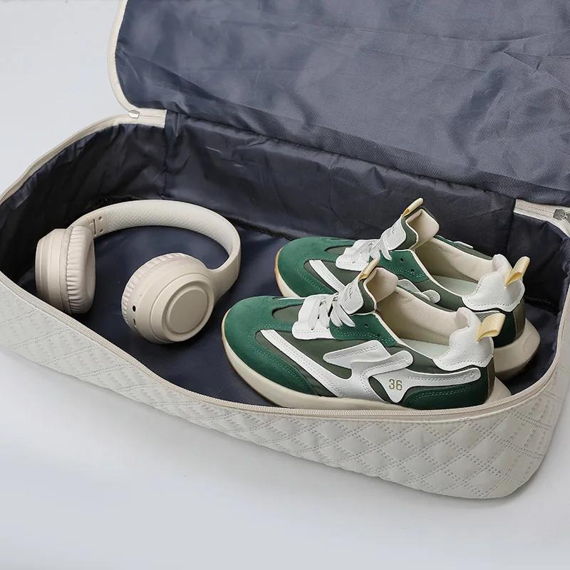 Mode Stora Kapacitet Resväskor Vattentät Tote Handväska Duffelväska Dam Yoga Fitness med Skofack