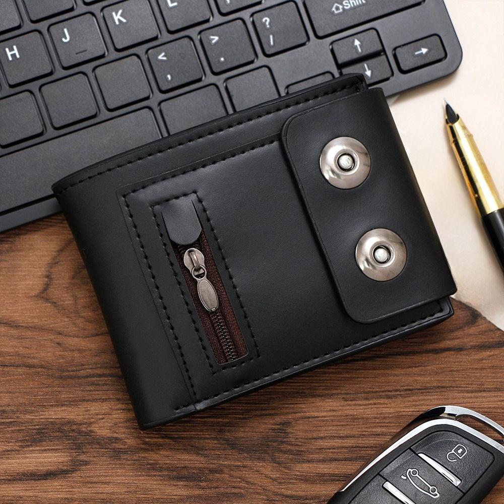 Magnetic Buckle Men's Wallet Anti-Theft Credit Card Holder Casual Short Card Bag  Daily Use