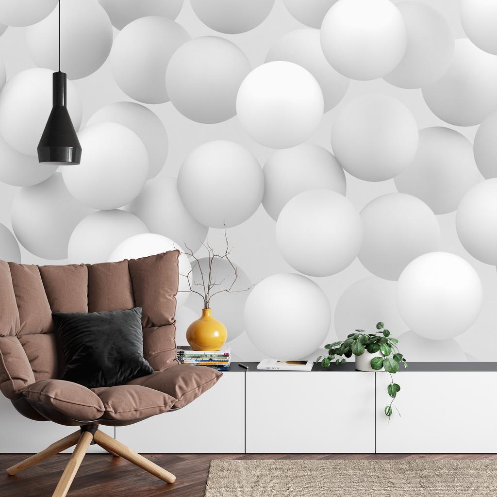 Photomural White Balls Self-Adhesive Mural 180x120