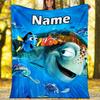 Personalisierbare Nemo-Kuscheldecke – Personalisierbarer Name, Ganzjahres-Kuscheldecke, Maschinenwaschbar, Personalisierte Decke