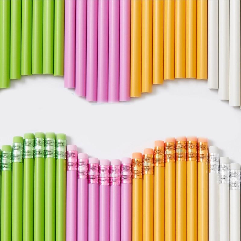 30 Pcs Drawing Pencils Triangle Pencils With Eraser Macaron Color Pencils School Supplies For School Office Sketching