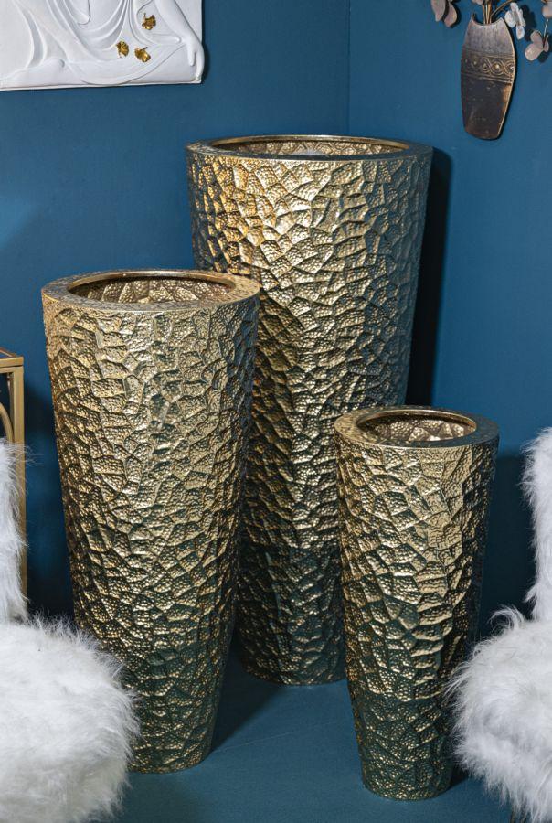 Vase Holder Glasy Set 3 Pcs Cm Ø 50,8X114,9-40X92,7-29,8X70,5