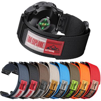 QuickFit 20mm 22mm 26mm Watch Band For Garmin Fenix 8 7 7X 7S 6 6X 6S 5X/Epix Pro 47mm 51mm/Tactix 7/Enduro 3 Woven Nylon Strap