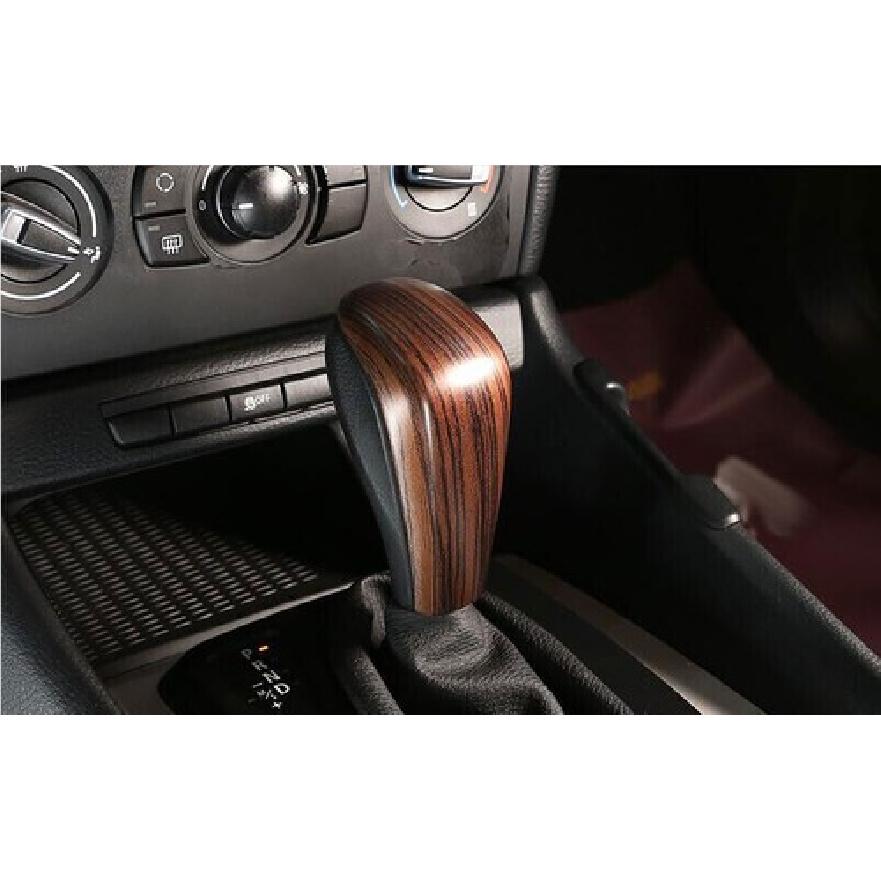 Gear Shift Knob Shifter Lever Trim Fit For BMW 3-Series 2005-2012 Red Wood Grain