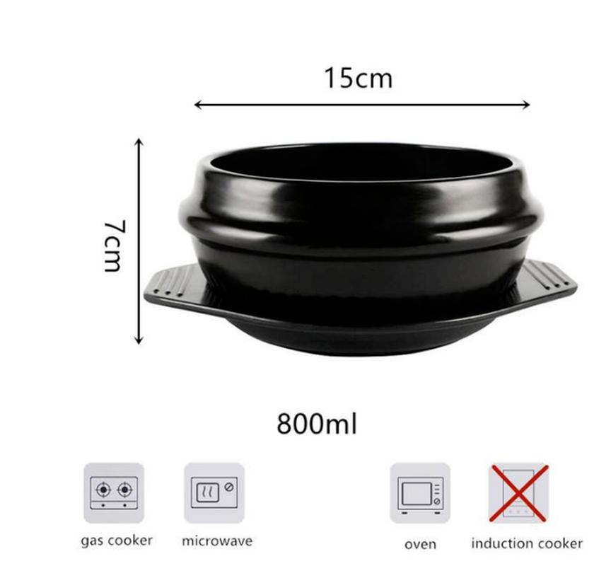 Classic Korean Cuisine Sets Dolsot Stone Bowl Pot for Bibimbap Ceramic Soup Ramen Bowls With Professional Packing Ceramic