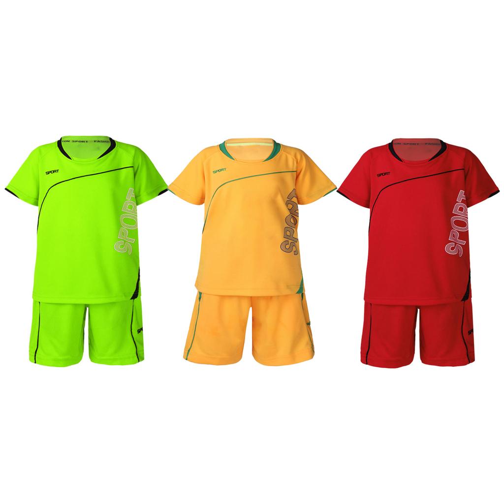 Combinaison de Sport pour enfants garçons, 2 pièces, haut à manches courtes et col rond avec cordon de serrage, ensemble Short et haut à nouer soi-même